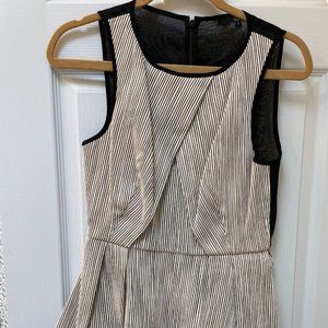 Tibi Striped Peplum Top Sz 2